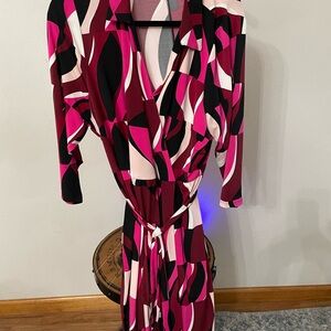 Lane Bryant Multicolor Dress w/ 3/4 length sleeves